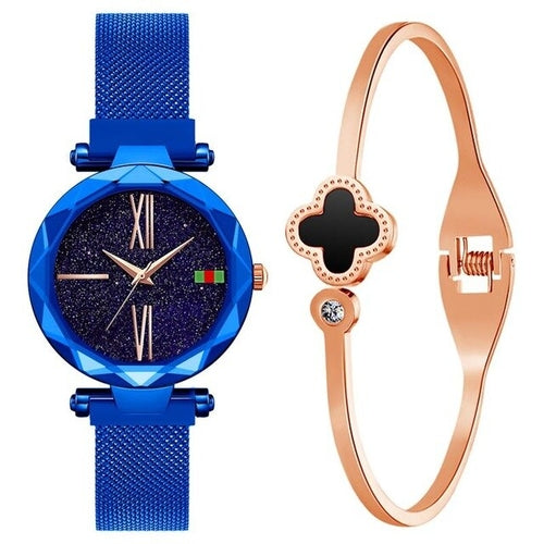 Luxury Rose Gold Women Watches Minimalism Starry